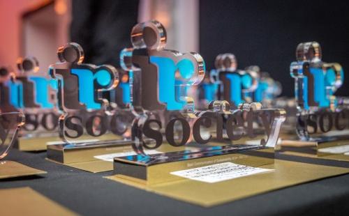 Image of IR Society awards trophies